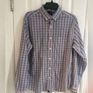 UntuckIt Shirt Men's Size Large Slim Fit Blue Check